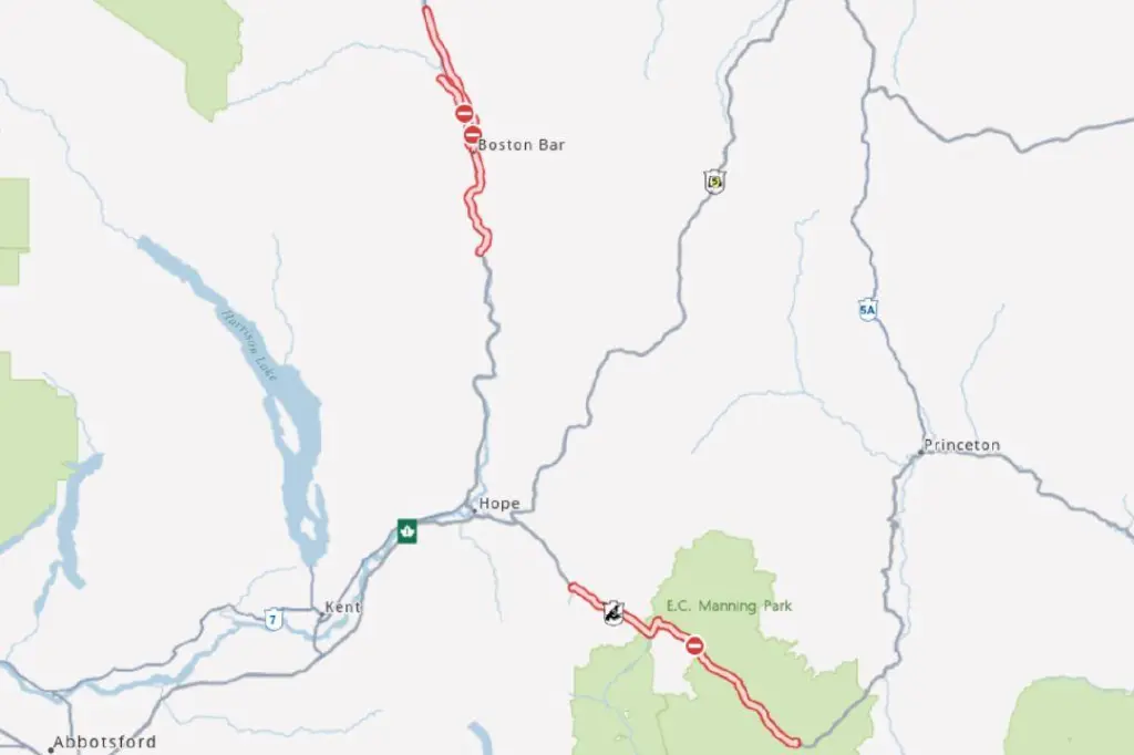 Wildfires close portions of Highway 1, 3